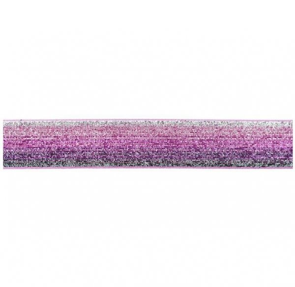Glam Stripes - unelastisch 1,5 cm - Farbverlauf lila/violett Lurex